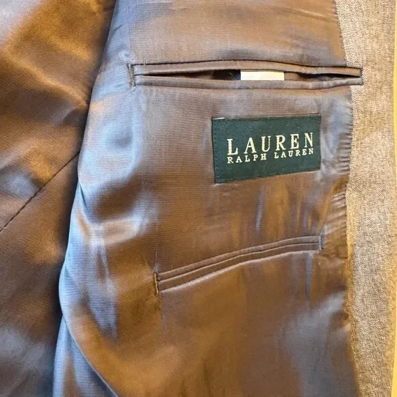 Lauren Ralph Lauren Classic Sport Coat Mens Sz 50R Gray Herringbone - Picture 6 of 15